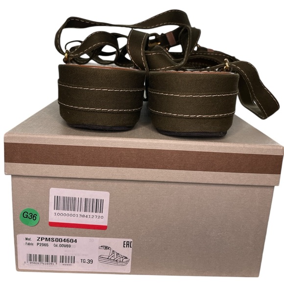 Marni Green Strappy Fabric Platform Sandals Wonens size 39 / 9 Box & dustbags - Picture 5 of 7